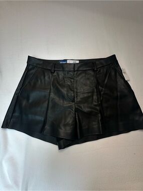 Old Navy Black Faux Leather High-Waist Women's Shorts